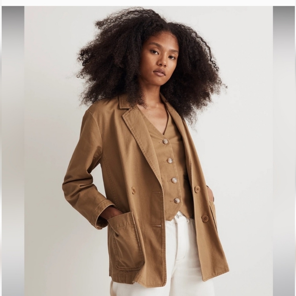Madewell Crossover Blazer‎ in (Re)generative Chino Nwt